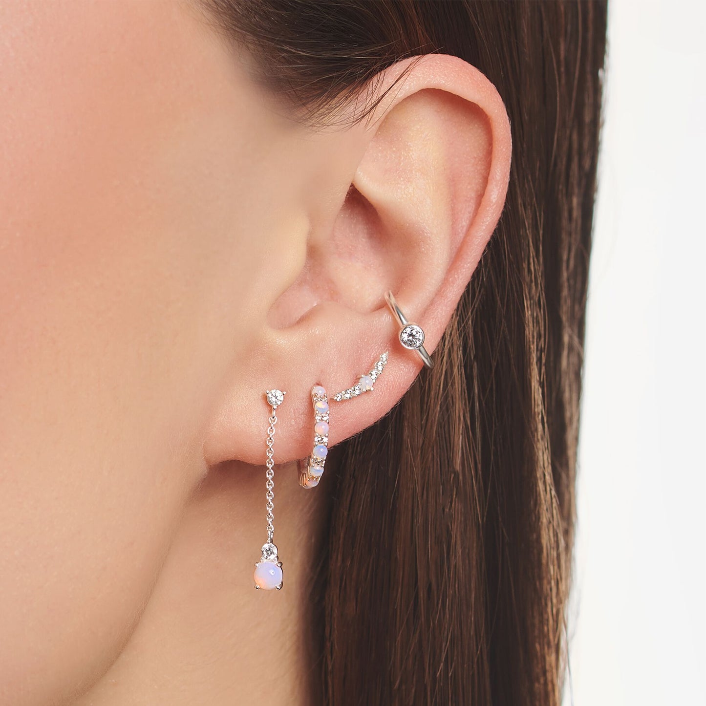 Thomas Sabo Single Earring Opal-coloured Stone Shimmering Pink H2180-166-7