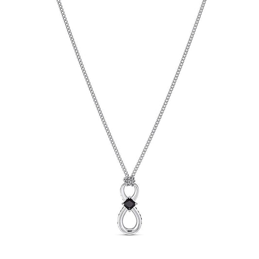 Swarovski Infinity Pendant, Black, Stainless steel 5528109