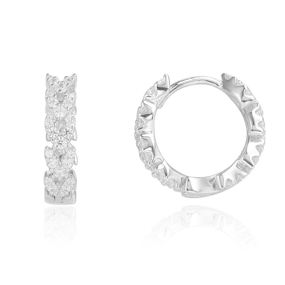 Couture Hoop Earrings In Pair - Silver AE11676OX