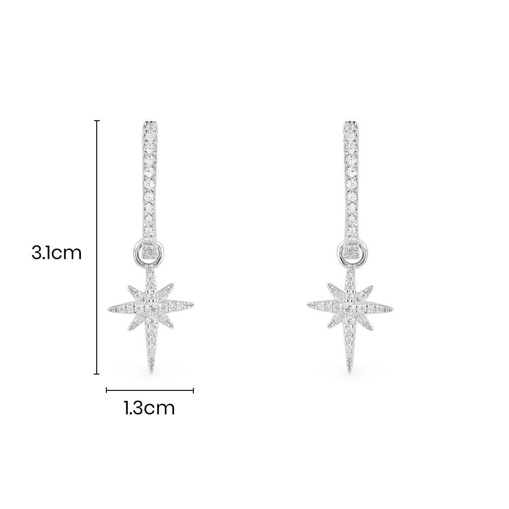 Météorites Hoop Earrings - Silver AE12581OX