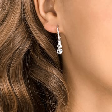 Swarovski Attract Trilogy earrings White, Rhodium plated 5416155