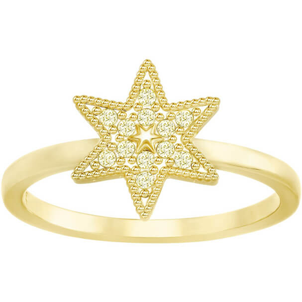 Swarovski Field Star Ring, Golden, Gold Plating 5269948