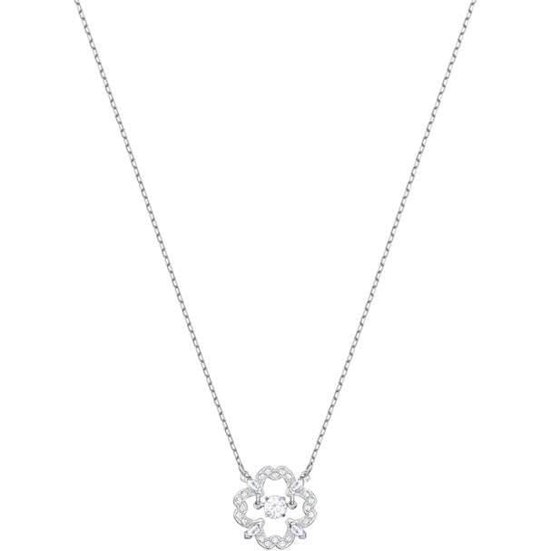 Swarovski Sparkling Dance Pear Necklace, White, Rhodium Plating 5392759