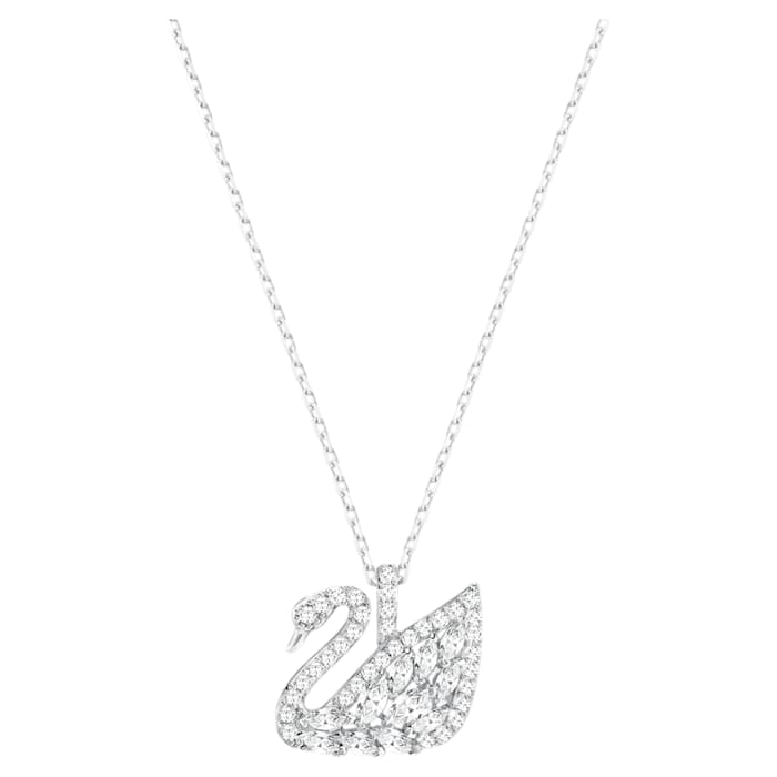 Swarovski Swan Lake pendant Swan, White, Rhodium plated 5561477