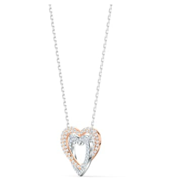 Swarovski Infinity necklace Heart, White, Mixed metal finish 5518868