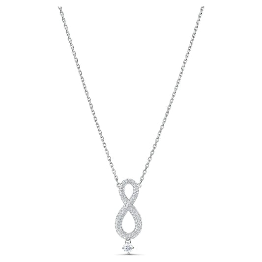 Swarovski Infinity necklace Infinity, Long, White, Rhodium plated 5537966