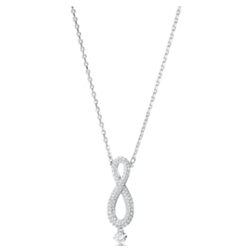 Swarovski Infinity necklace Infinity, Long, White, Rhodium plated 5537966