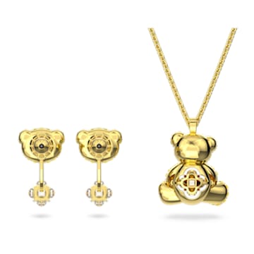 Swarovski Teddy set Bear, Yellow, Gold-tone plated 5643798