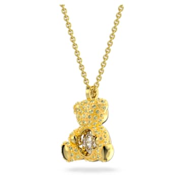 14k Real Gold Paved Teddy Bear Necklace for Women – NORM JEWELS